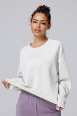 Women Cloud-Like Air Layer Soft Long Sleeve Yoga Sweatshirt