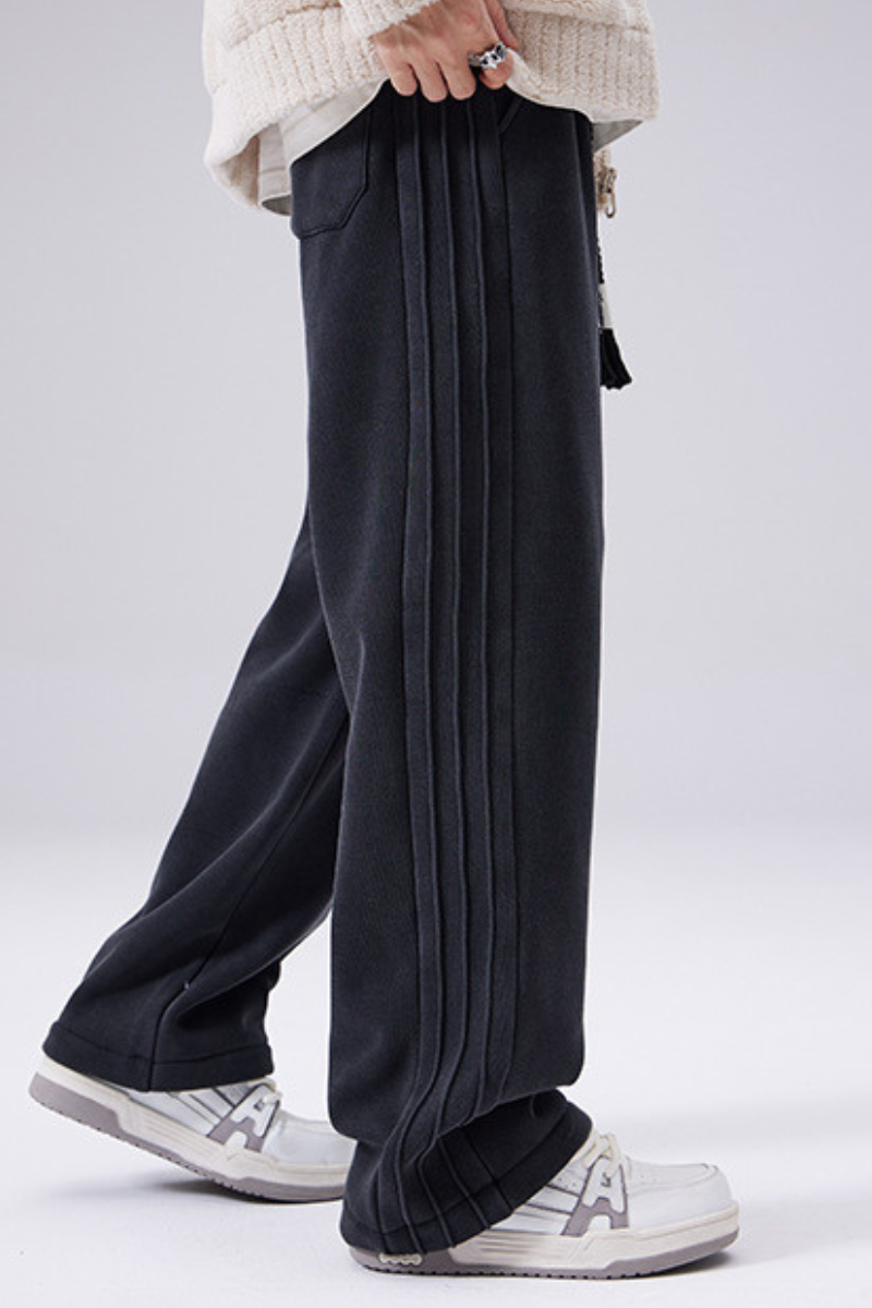 Men drawstring wide-leg relexd sweatpants