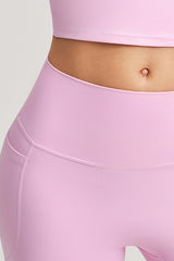 Women Single Shoulder Quick Dry Waist Shaping Yoga Set: Short Sleeve Bra + Shorts