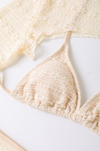 Women's Triangle Cup Halterneck 4 Piece Bikini Set