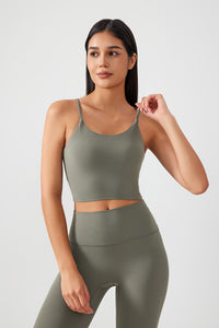 Women Gathering Anti-Shock One Cup Back Fitness Yoga Exercise Camisole Top