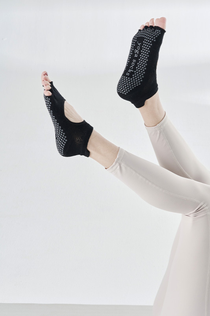 Women's Mesh Breathable Open-Toe Yoga Grip Five-Toe Socks