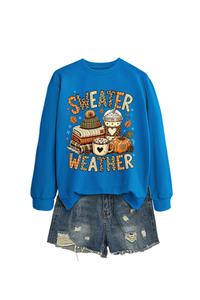 Women's Fall Cute Pumpkin Letter Print Relaxed Pullover