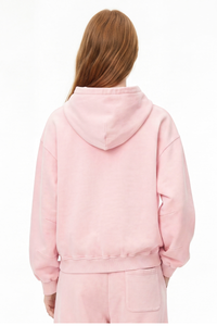 Women's Fall 100% Cotton Kangaroo Pocket Washed Hoodies