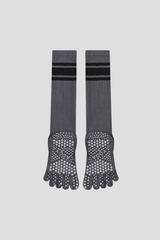 Women's Non-Slip Grip Sole Long Tube Sports Pilates Socks