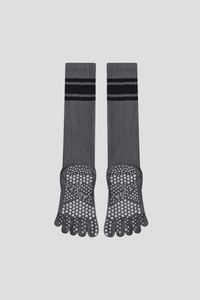 Women's Non-Slip Grip Sole Long Tube Sports Pilates Socks