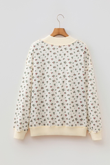 Women's Fall Ditsy Floral Oversized Mockneck Sweatshirt