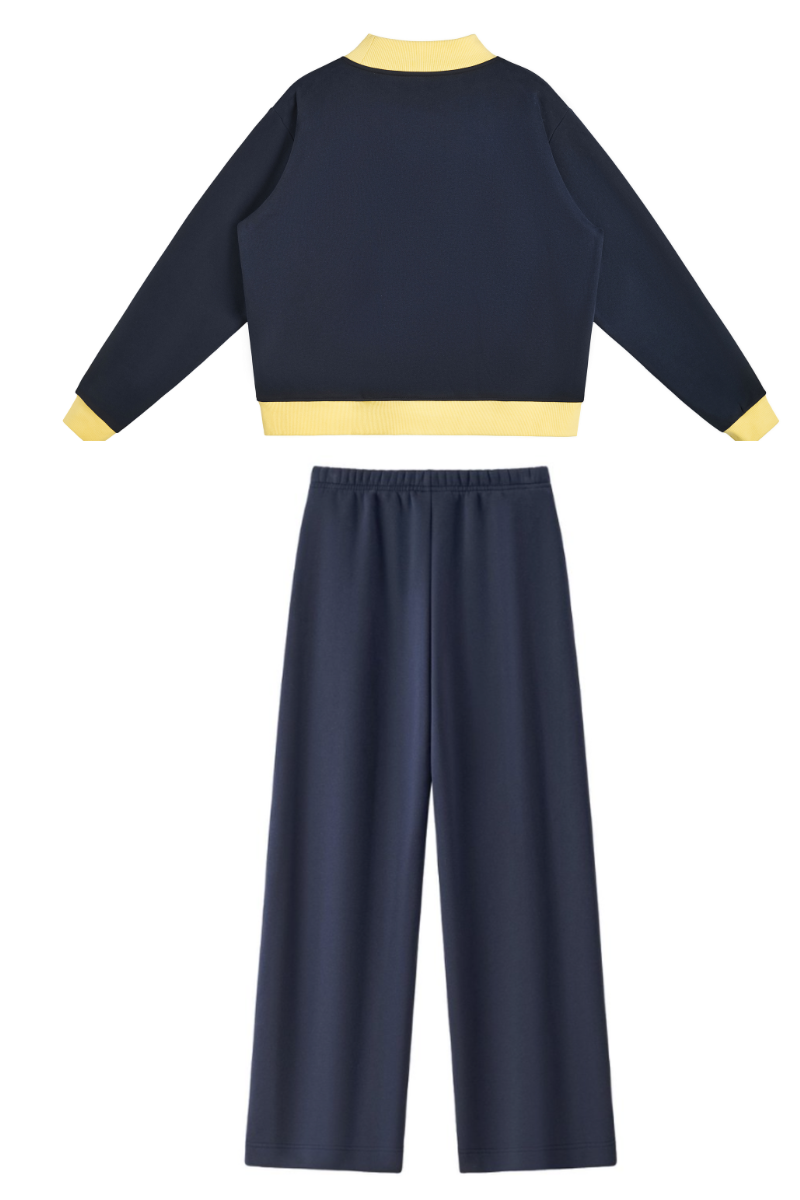 Women's Fall Fleece Mock Neck Sweatsh & Sweatpants Set