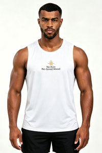 Men's Raglan Crew Neck Printed Quick Dry Athletic Tank Top