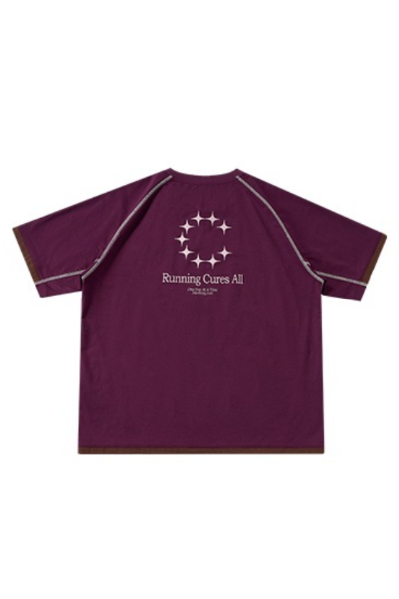 Women's Vintage Raglan Contrast Stitch Panel Quick Dry Tee