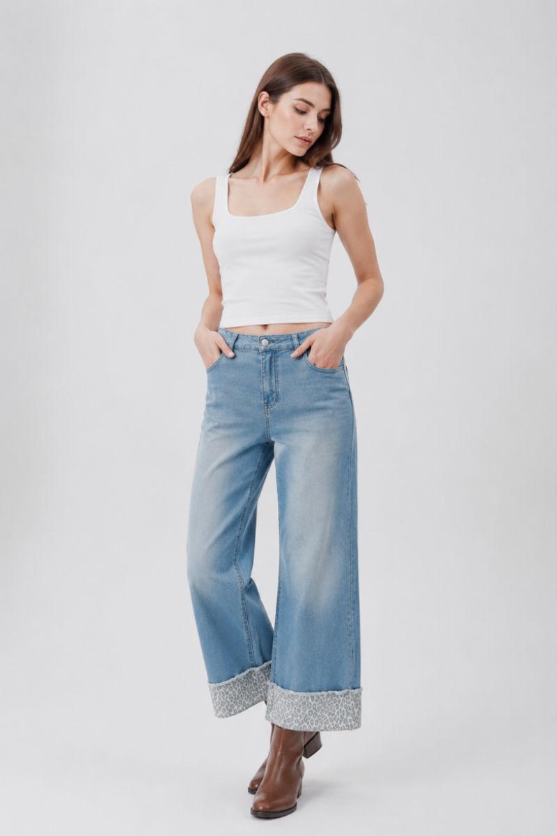Women's High Waist Wide Leg Jeans