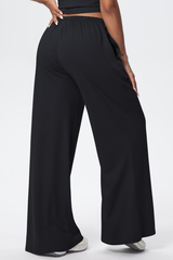 Women’s Athletic Drawstring Loose-Fit  Wide-Leg Pants