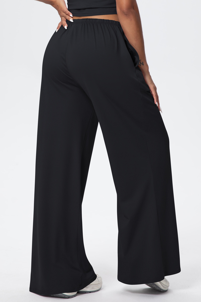 Women’s Athletic Drawstring Loose-Fit  Wide-Leg Pants