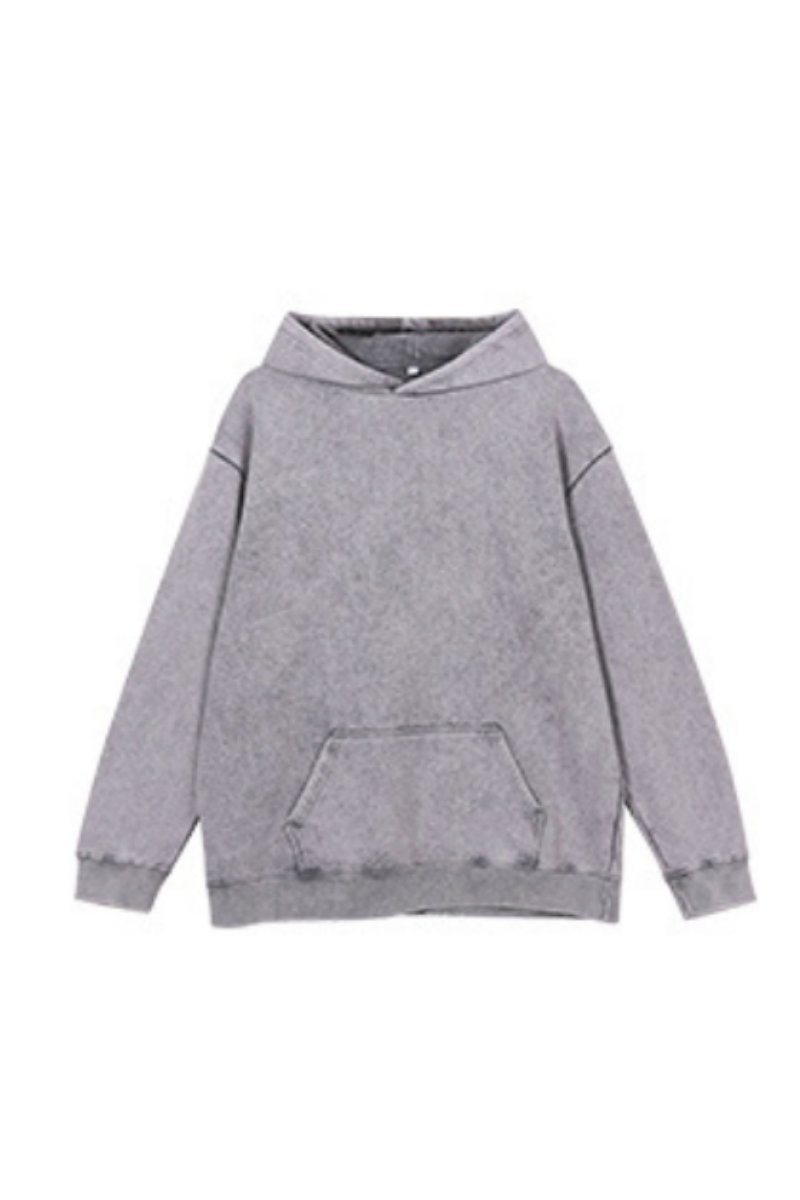 Unisex Fall 400G Heavyweight Washed Vintage Oversized Hoodie