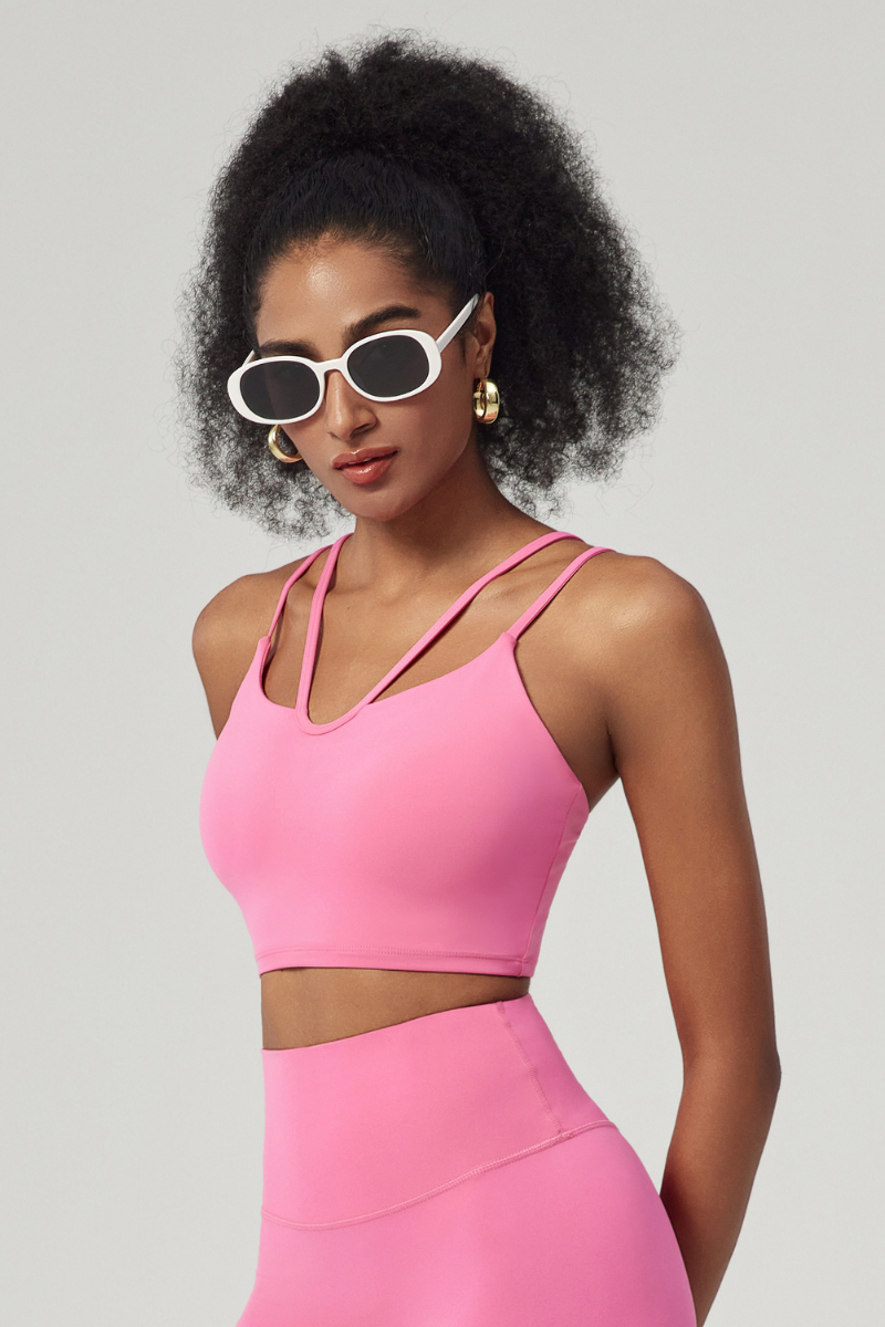 Women's V-Neck Double-Strap Sports Bra