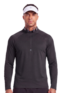 Men's Half Zip Stand Collar Athletic Long Sleeve T-shirt