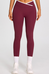 Women's Athletic Cross-Waist High Stretch Yoga Leggings