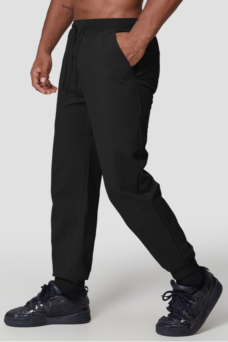 Men's  Quick-Dry Elastic Waist Drawstring Tapered Joggers