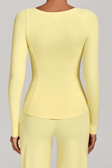 V-neck sport long-sleeved garment