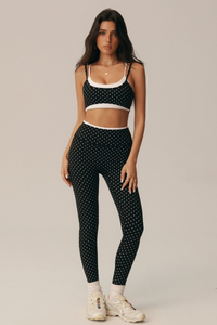 Women's Polka Dot Bra & High Waist Leggings Sport Yoga Sets
