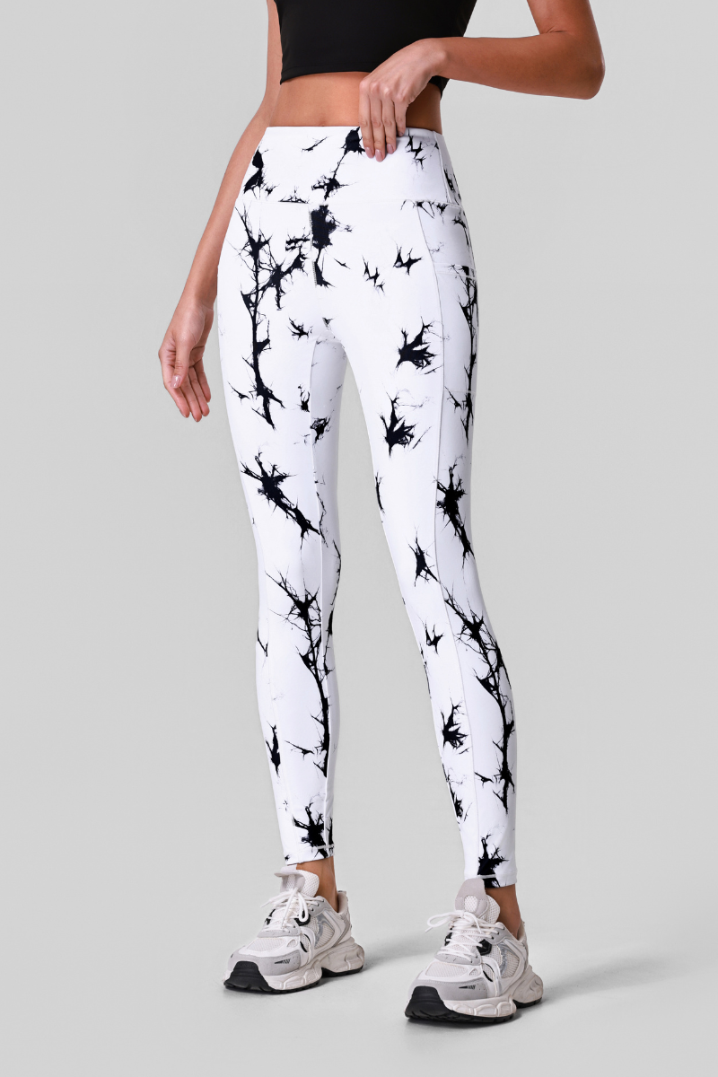 Women's Sports High Waist Tie-Dyed Side Pocket Yoga Leggings