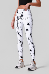Women's Sports High Waist Tie-Dyed Side Pocket Yoga Leggings