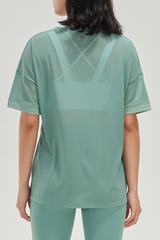 Women's Sports Ice Silk Breathable Mesh Workout T-Shirt