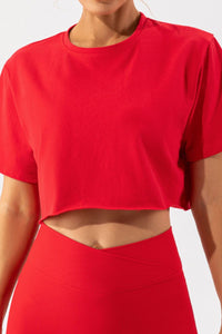 Solid color casual T-shirt