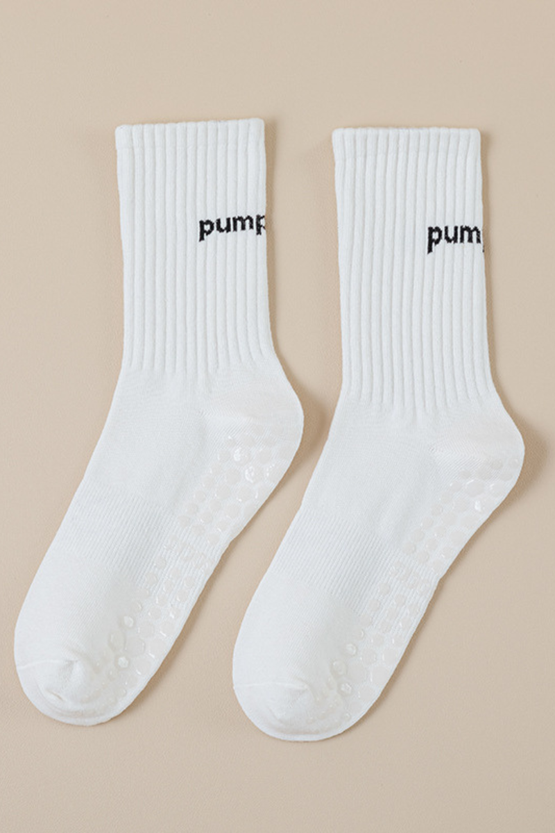 Women's Silicone Anti-Slip Yoga Crew Cotton Yoga Socks