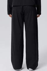 Women Fall Quick Dry lastic Waist Drawstring Wide-Leg Pants