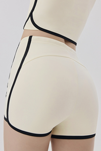 Women's Cool Touch Color Contrast Yoga Sports 3 Inch Shorts