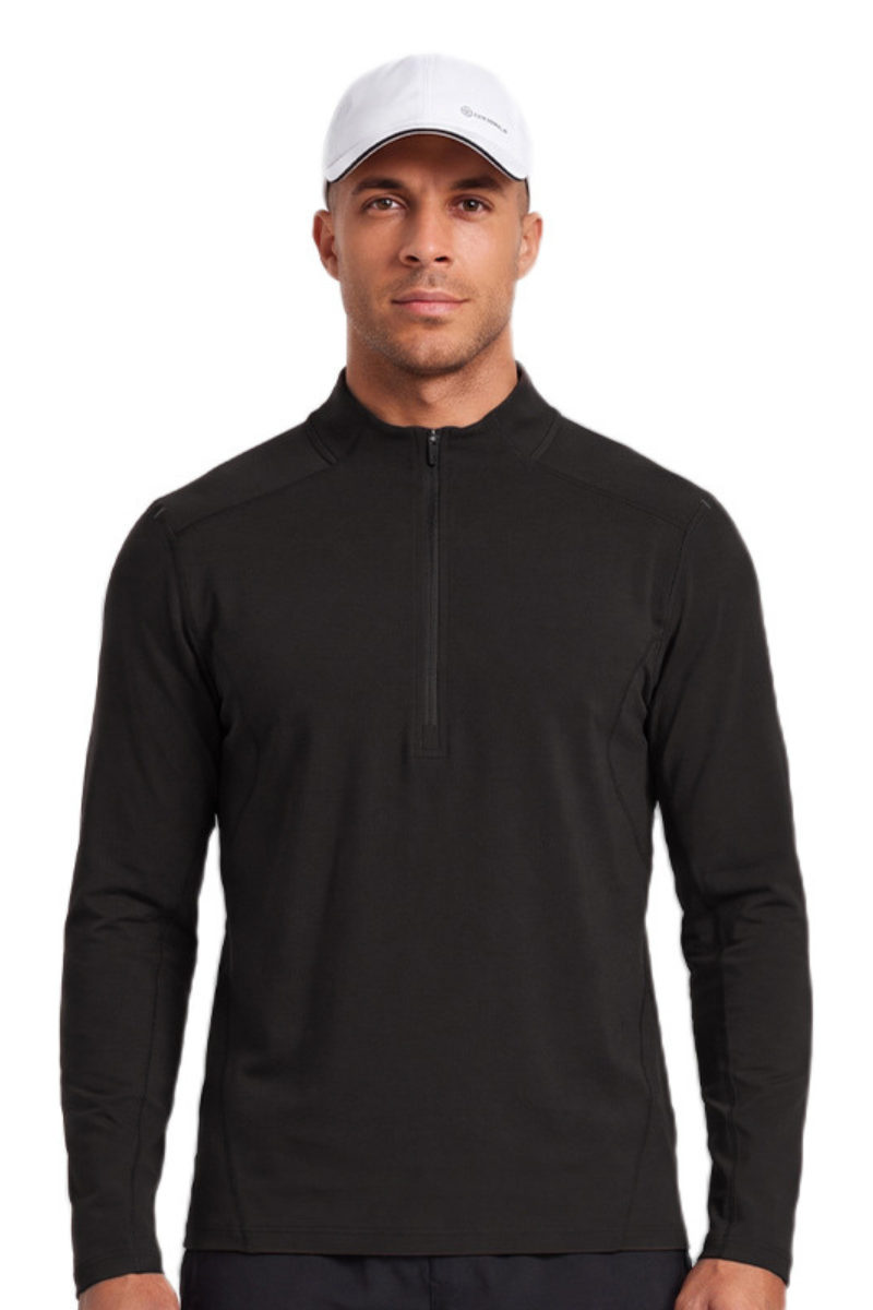 Men's Fall Half Zip Long Sleeve Cooling Sports Hiking T-shirt