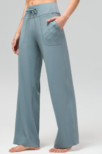 Women's Summer Drawstring  Quick-Dry Wide-Leg Yoga Pants