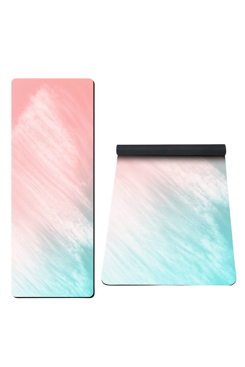 Anti-Slip Foldable Flower Print Ultra-Thin Travel Yoga Mat