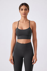 Women Running Sexy Y Back Anti-Shock Gathering Yoga Sports Bra