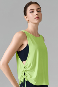 Women's Lightweight Cooling Side Drawstring Sports Tank Top
