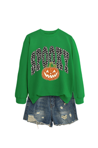 Women's Fall Pumpkin Polka Dot Halloween Multi‑Color Pullover