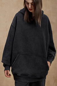 Washable wax-dyed sweatshirt