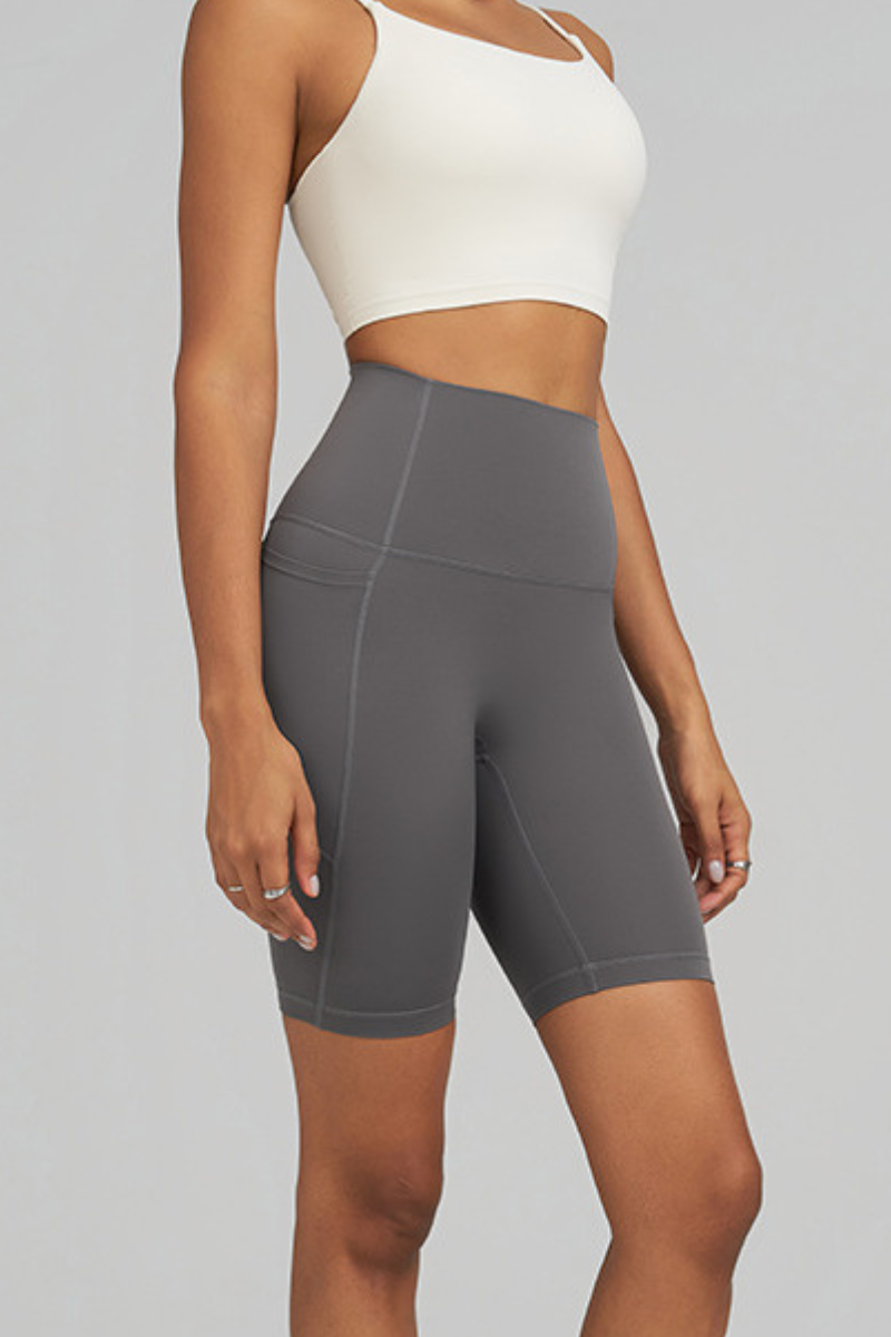 High-waisted women's athletic shorts
