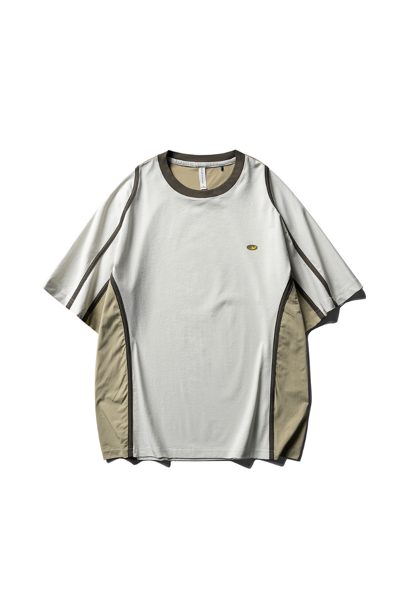 Unisex Color Block Printed Quick-Dry Relaxed T-Shirt