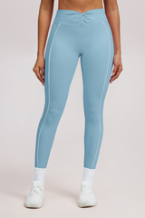 Women's Athletic High-Waisted Pleated Seamless Yoga Leggings