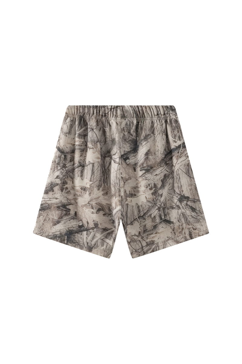 Men's Spring Tree Branch Camo Drawstring Casual Shorts