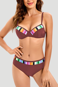 Women's High Waist Bikini - Quick Dry Gradient 4-Color Suit