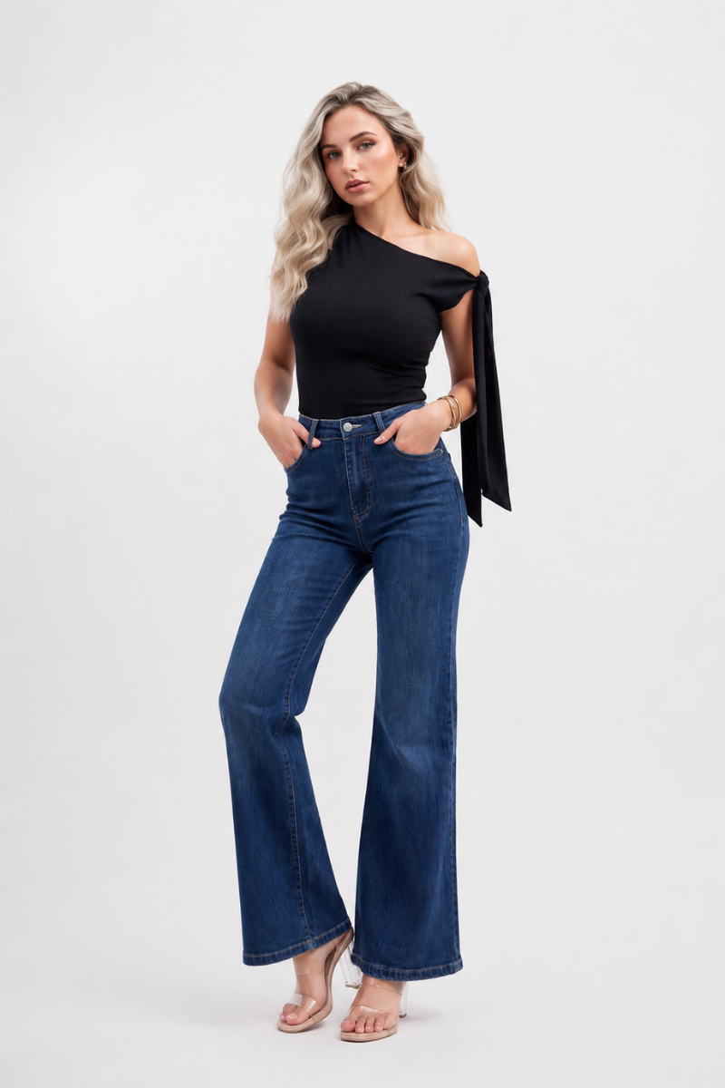 Women's Vintage Eelaxed Vootcut Wide Leg Jeans