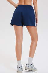 Women's Drawstring Side Stripe Loose-Fitting Athletic Shorts