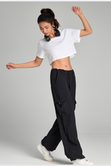 Women's Summer 100% Cotton Cooling Cropped Casual T-shirt