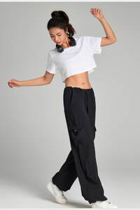 Women's Summer 100% Cotton Cooling Cropped Casual T-shirt