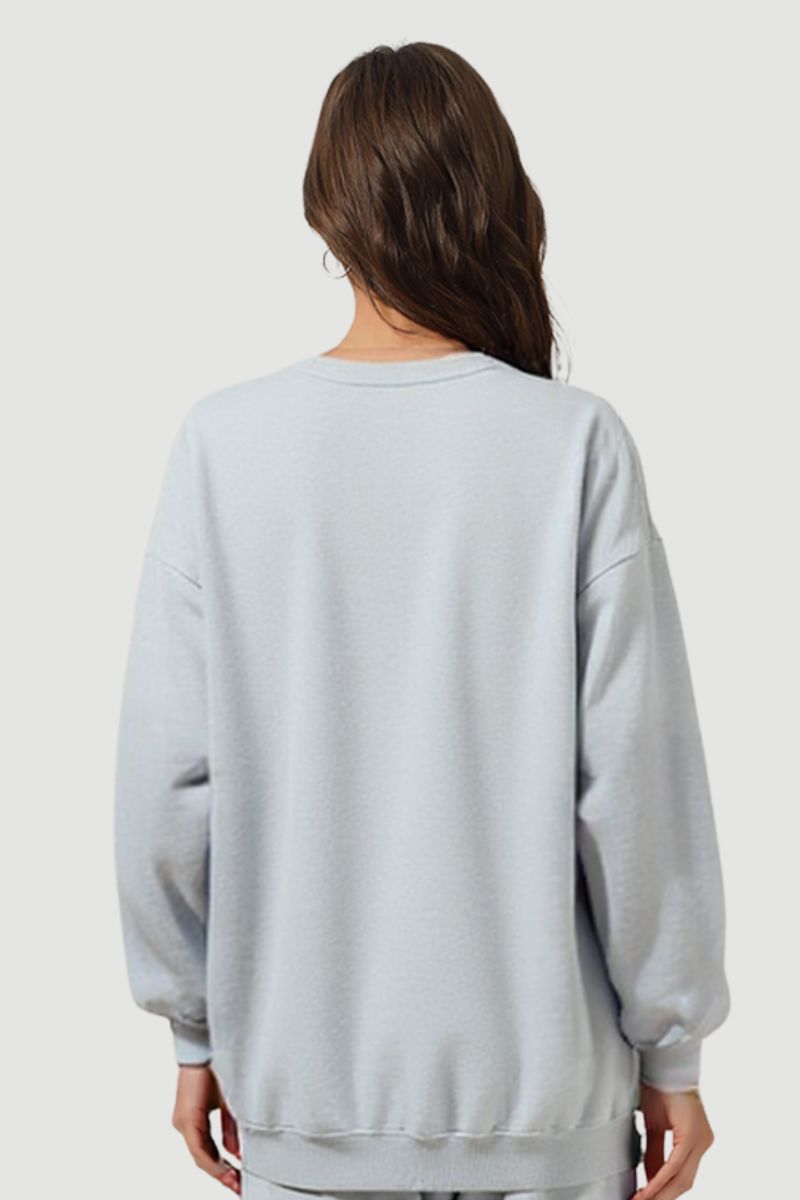 Gradient fleece loose-fitting crewneck sweatshirt