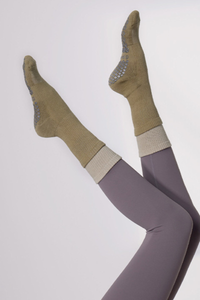 Women's Double-Layer Color-Block Yoga Grip Five-Toe Socks