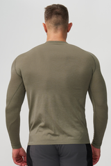 Men's Seamless Quick-Dry Athletic Long Sleeve T-shirt
